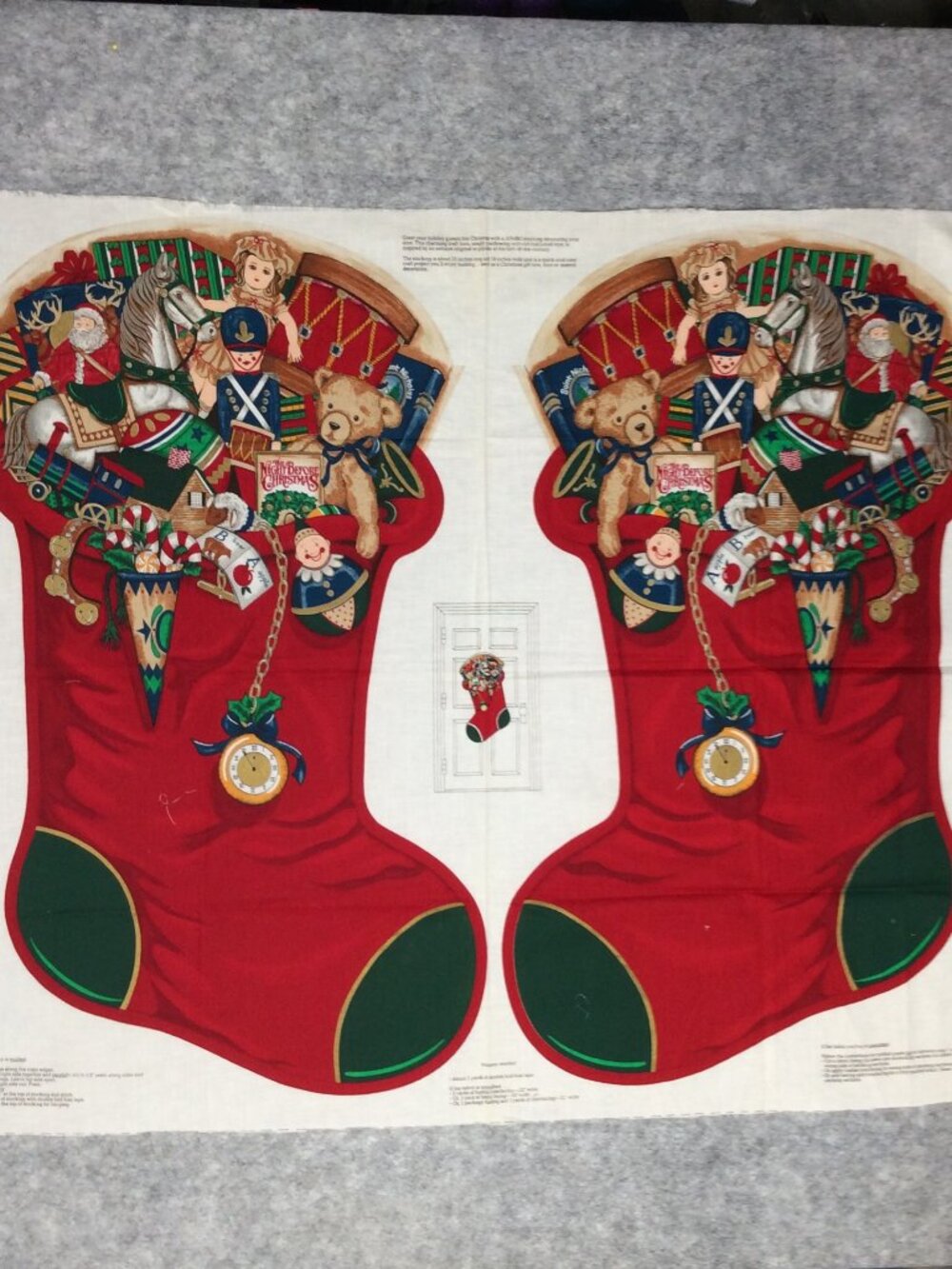 Cranston Jumbo Christmas Stocking Cut & Sew Fabric Panel Home For The Holidays